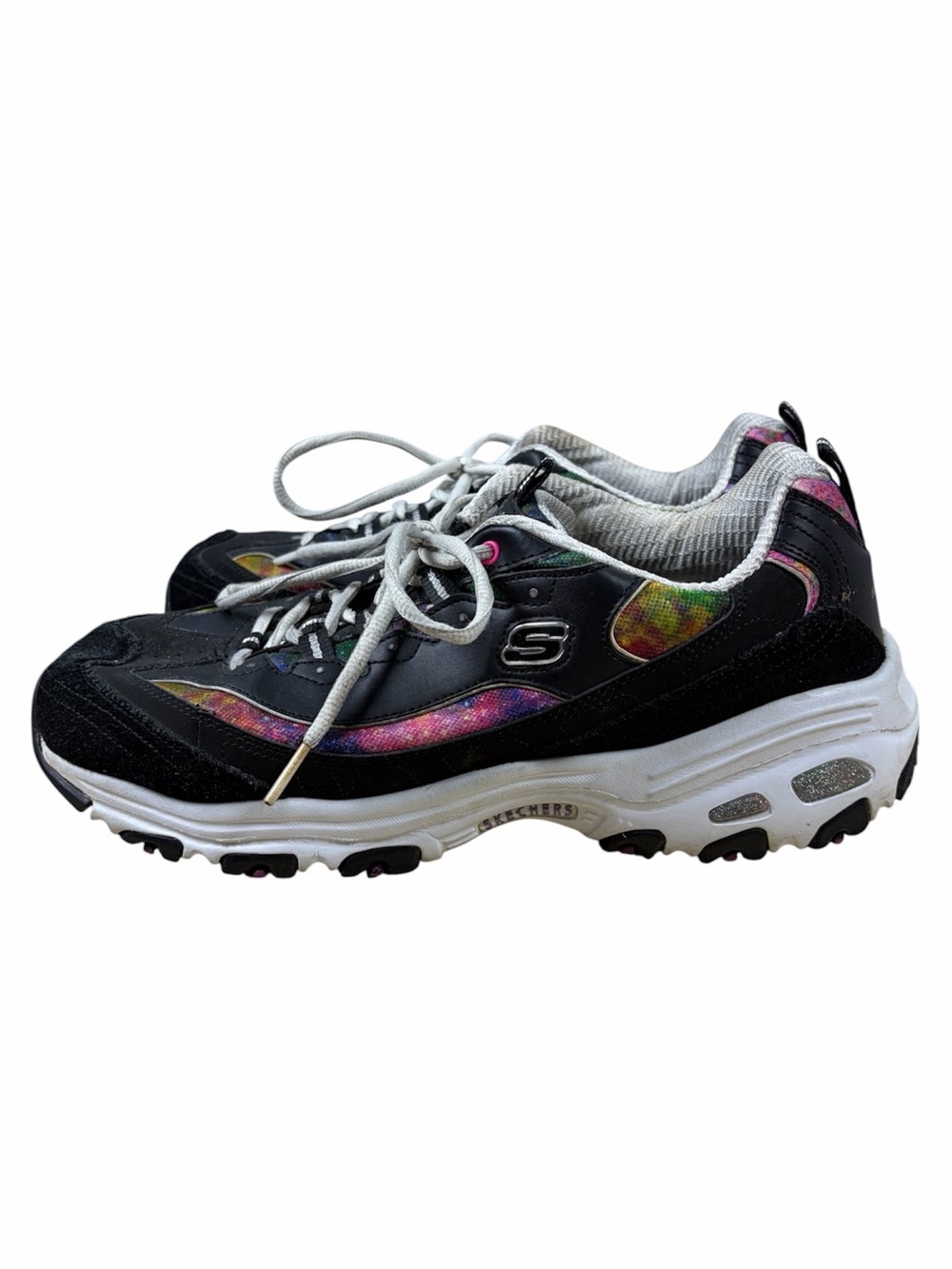 Skechers D’Lites Multicolor Chunky Sneakers Black Women’s 11 Wide